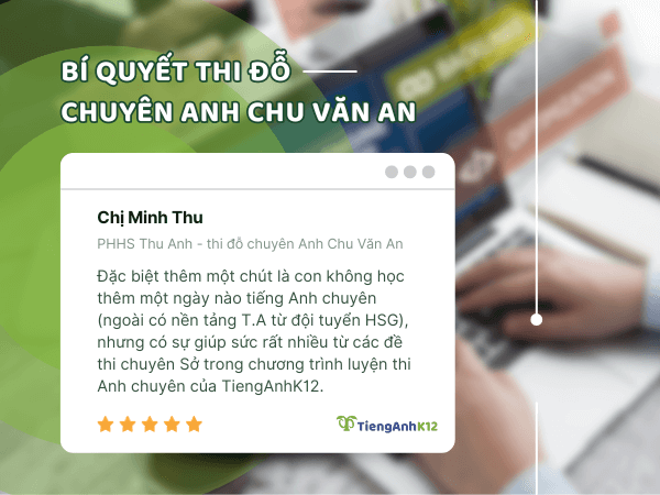 Chia sẻ của chị Minh Thu về việc ôn thi chuyên Anh của con